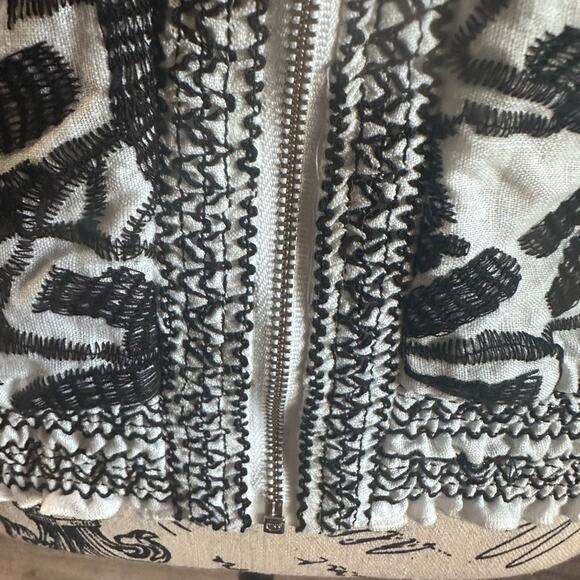 Chicos Petite Embroidered Smocked Jacket - Picture 8 of 10